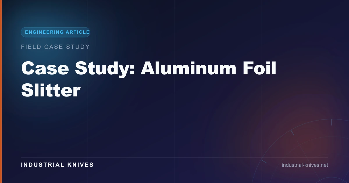 Case Study: Aluminum Foil Slitter