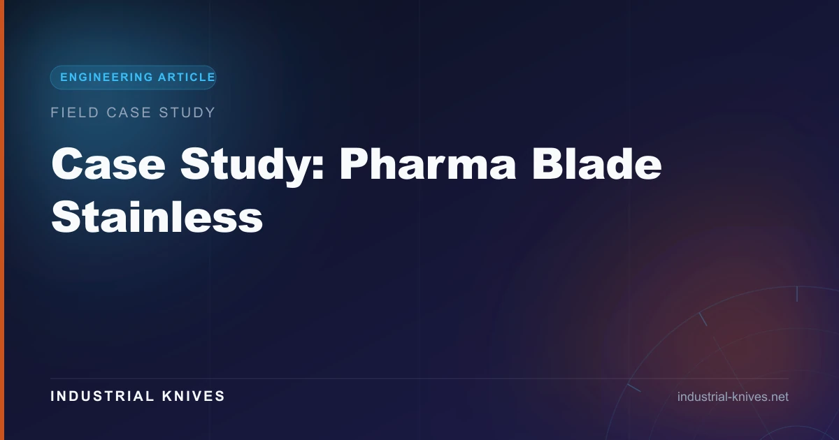 Case Study: Pharma Blade Stainless