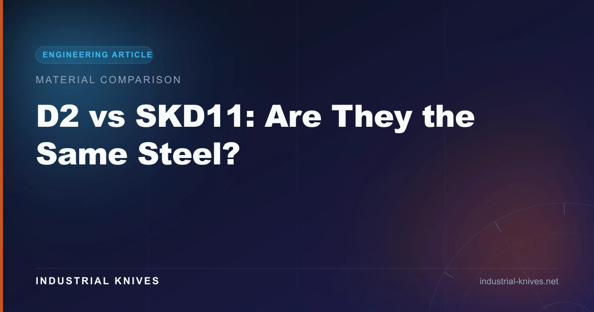 D2 vs SKD11: Are They the Same Steel?