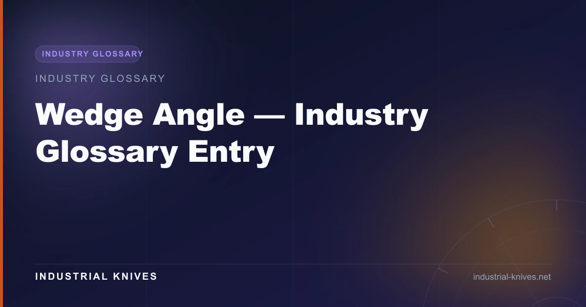 Wedge Angle — Industry Glossary Entry