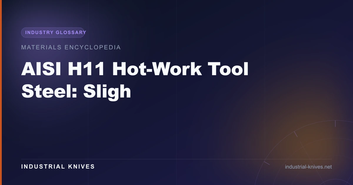 AISI H11 (UNS T20811) — 5 % Cr hot-work tool steel, HRC 48–53, tougher than H13. Compare with H13, H21 for hot shear blades and aluminium die-casting dies.