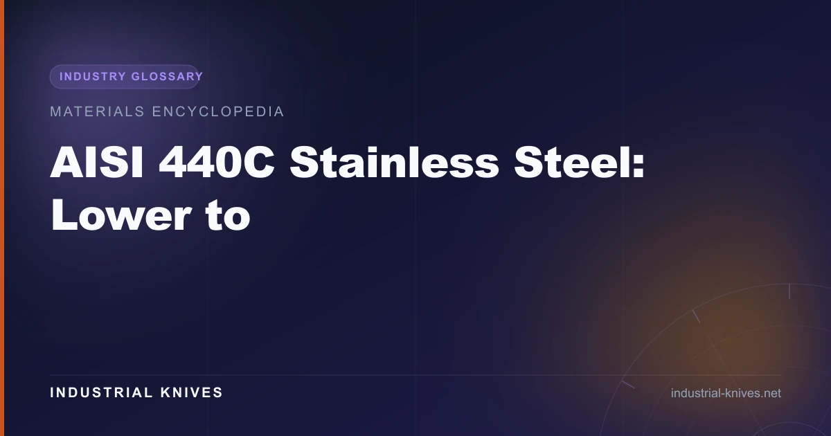 AISI 440C is the standard martensitic stainless steel for industrial cutting tools, bearings and food-contact blades. High-carbon, 17 % Cr.