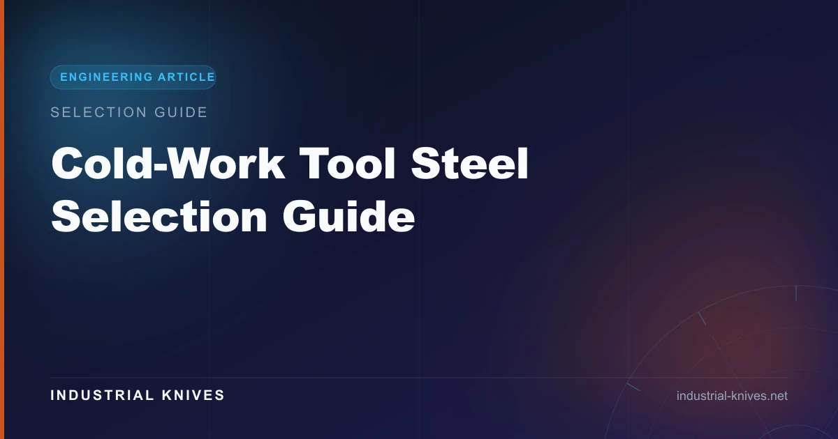 Cold-Work Tool Steel Selection Guide