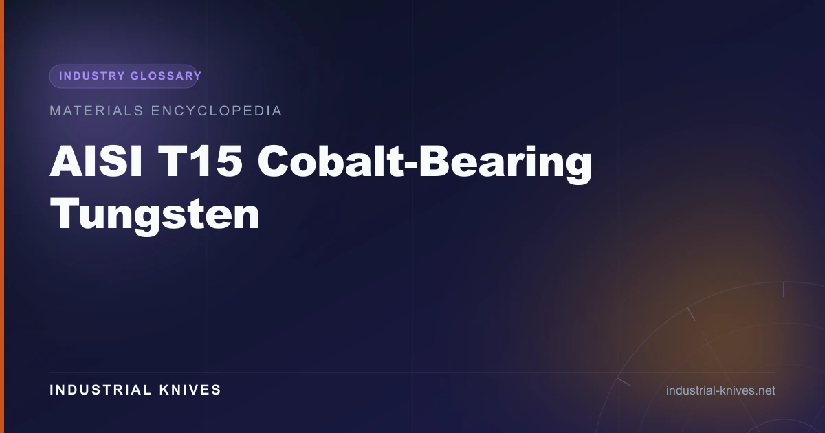AISI T15 Cobalt Super High-Speed Steel